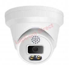 6MP Dual light source turret IP camera with two way audio and SD card slot